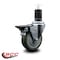 Service Caster 4'' Gray Poly Swivel 1-5/8'' Expanding Stem Caster with Brake SCC-EX20S414-PPUB-PLB-158 - alternate 3